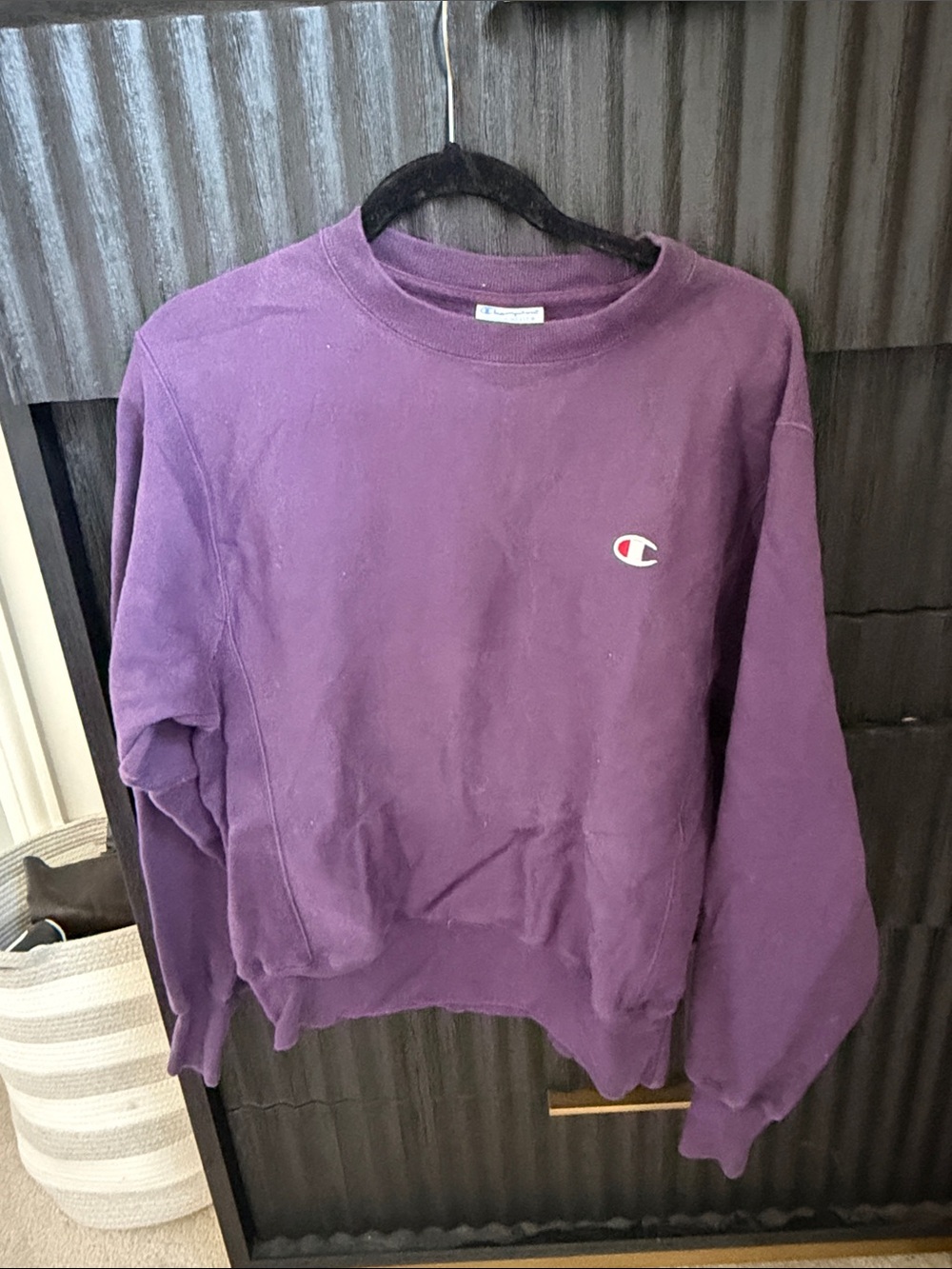 Champion Purple Pullover with Small Chest Logo